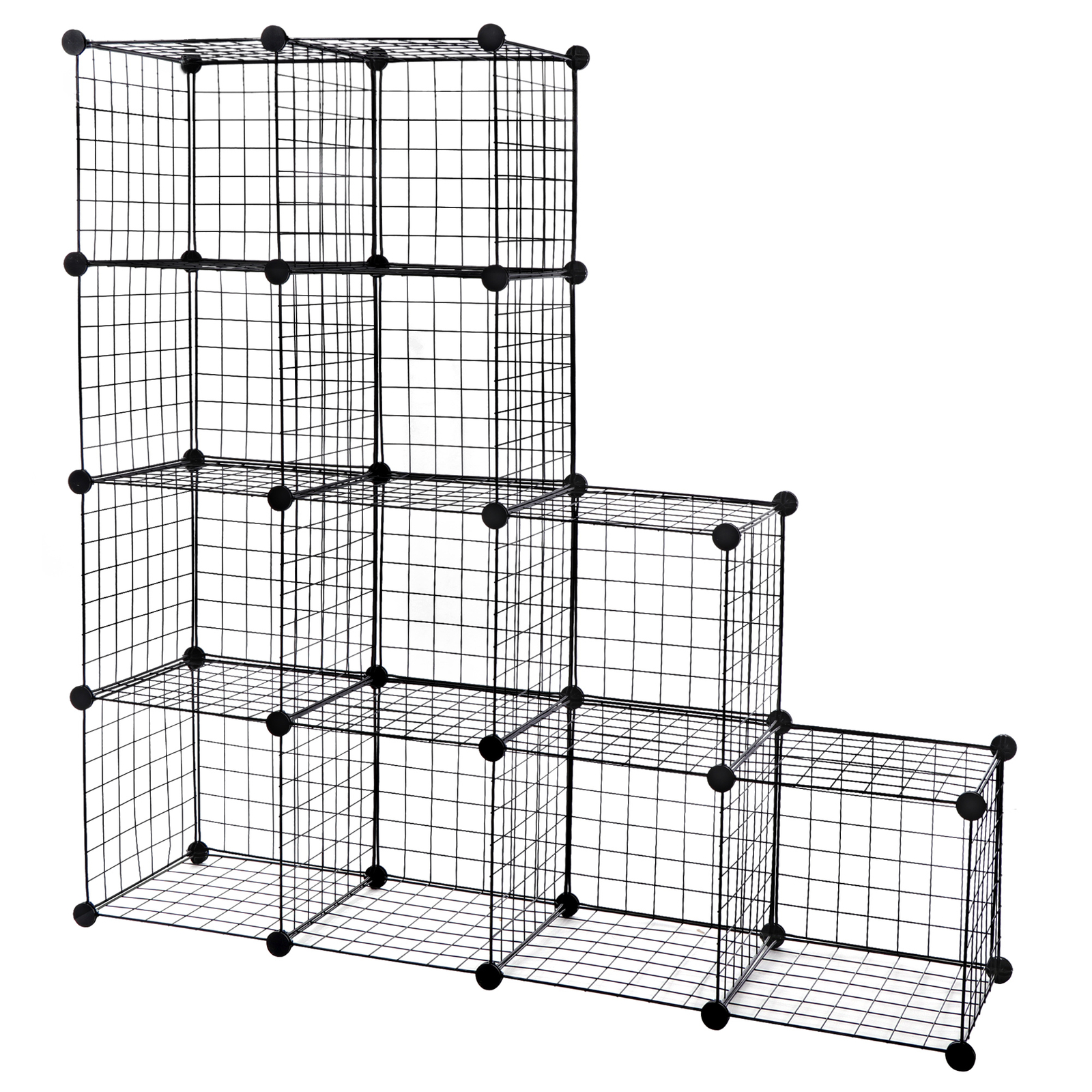 Wire Cube Storage 12-Cube Storage Organizer Metal DIY Modular Cabinet Bookshelf