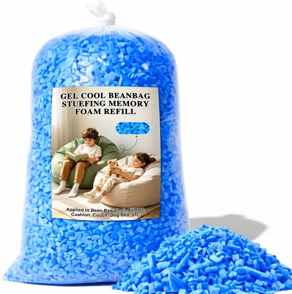 Bean Bag Filler 12Lbs, Soft Supportive Pillow Stuffing Refill for Bean Bag Chair