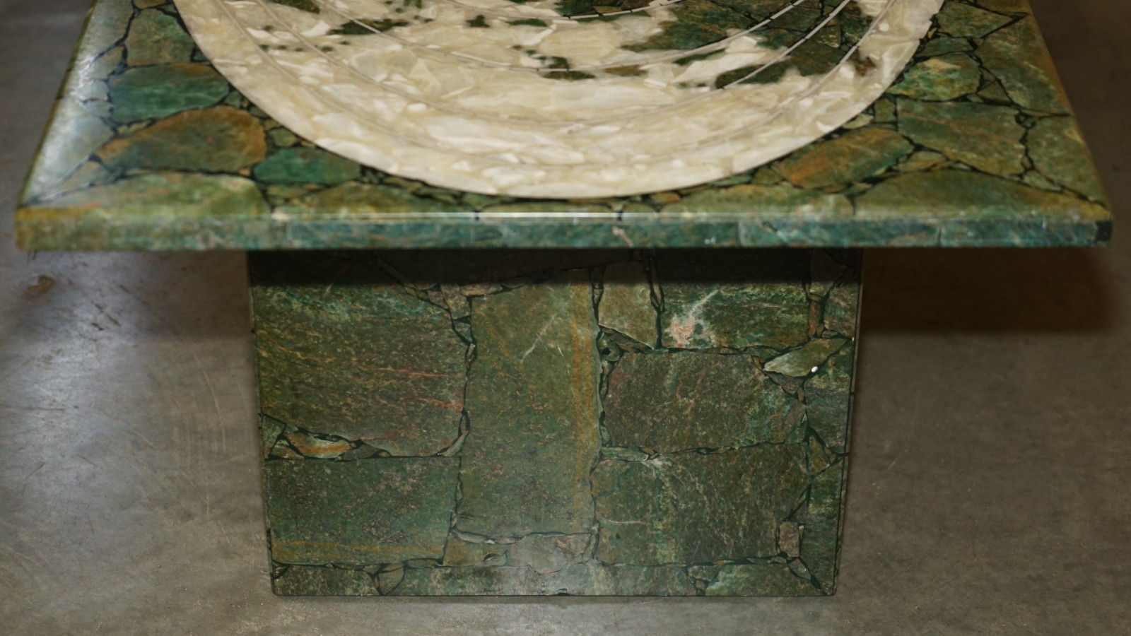 MID CENTURY MODERN 1950’S ITALIAN MARBLE & ONYX WORLD MAP COFFEE COCKTAIL TABLE