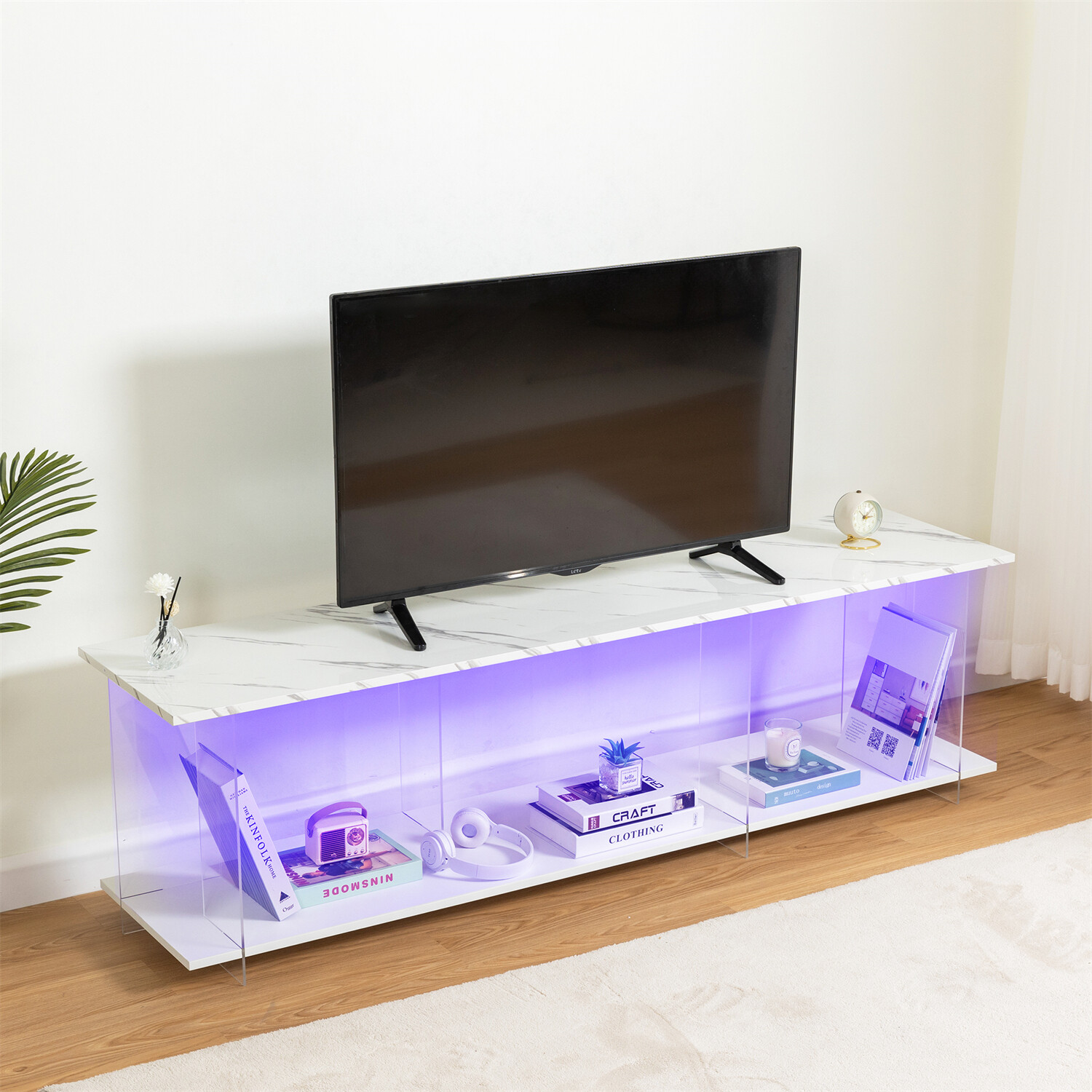 LED TV Stand Cabinets Entertainment Center Media Console Table for 60in-70in TVs