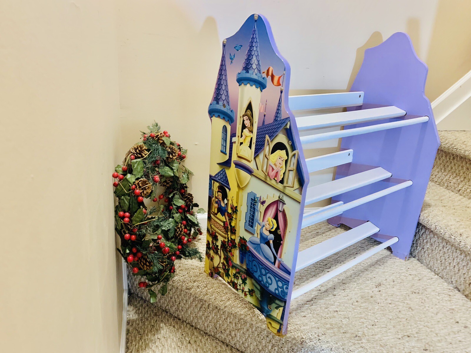 DISNEY PRINCESS Delta Enterprise Corp Shoe Rack Foot Stand Bench ©️2005- RARE!!