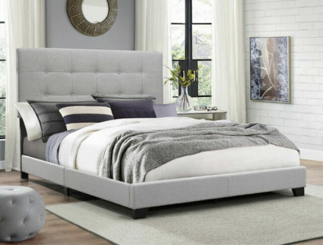 Crown Mark Florence Panel Bed – Gray, Queen Size (5270GY-Q)