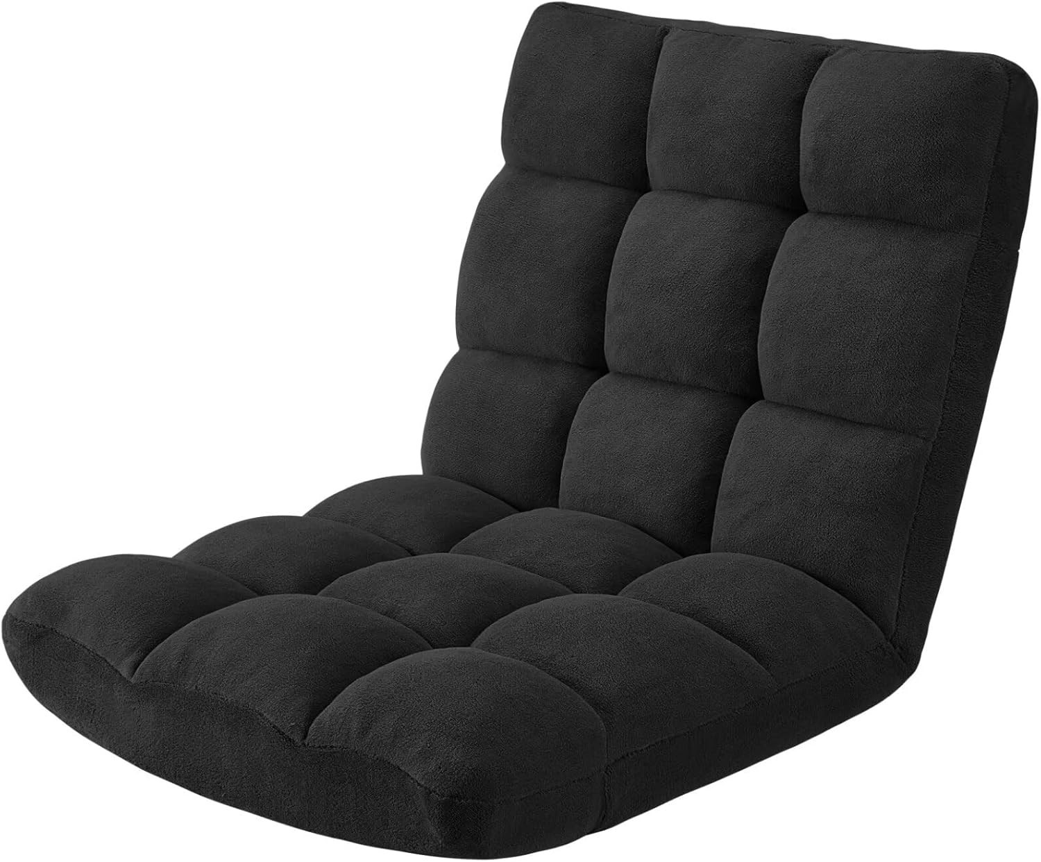 Folding Floor Gaming Chair 14-Position Adjustable Backrest Skin-Friendly Flannel