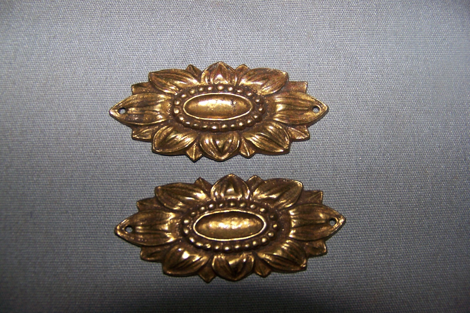Two, SMALL, Vintage, Solid Brass, Decorative Ormolu – See Tone Description