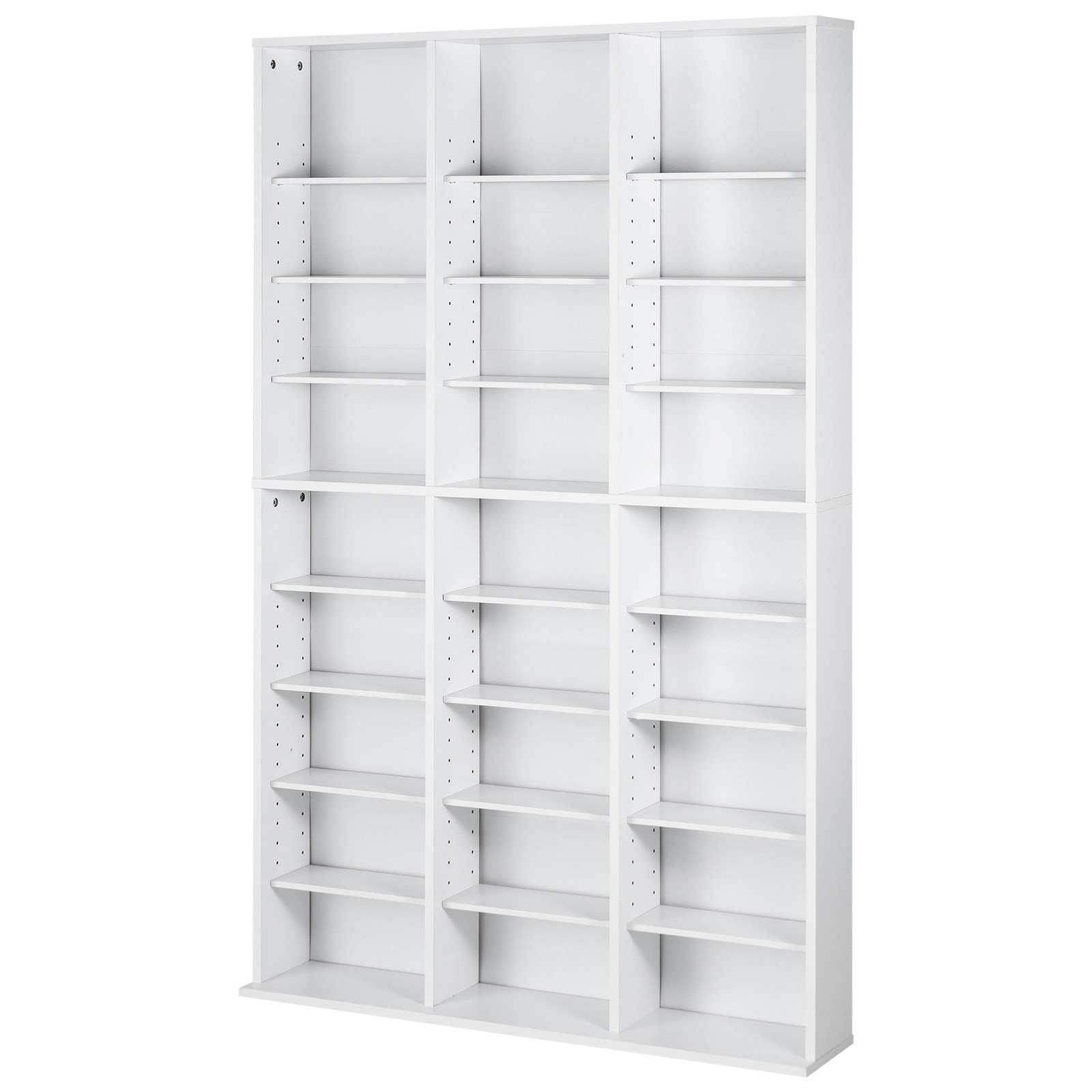 Uimoso Media Storage Cabinet with 9 Adjustable Layers for 756 CDs, White