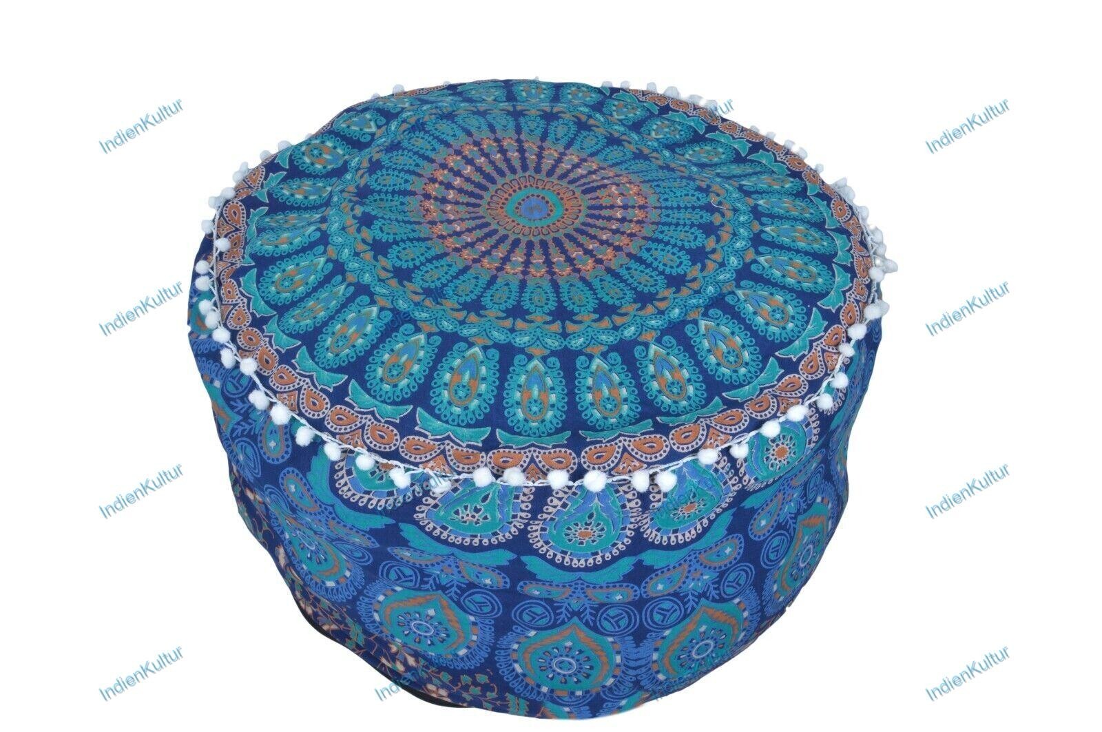 Handmade Traditional Decorative Mandala Ottoman Pouffe Footstool Chair Cover