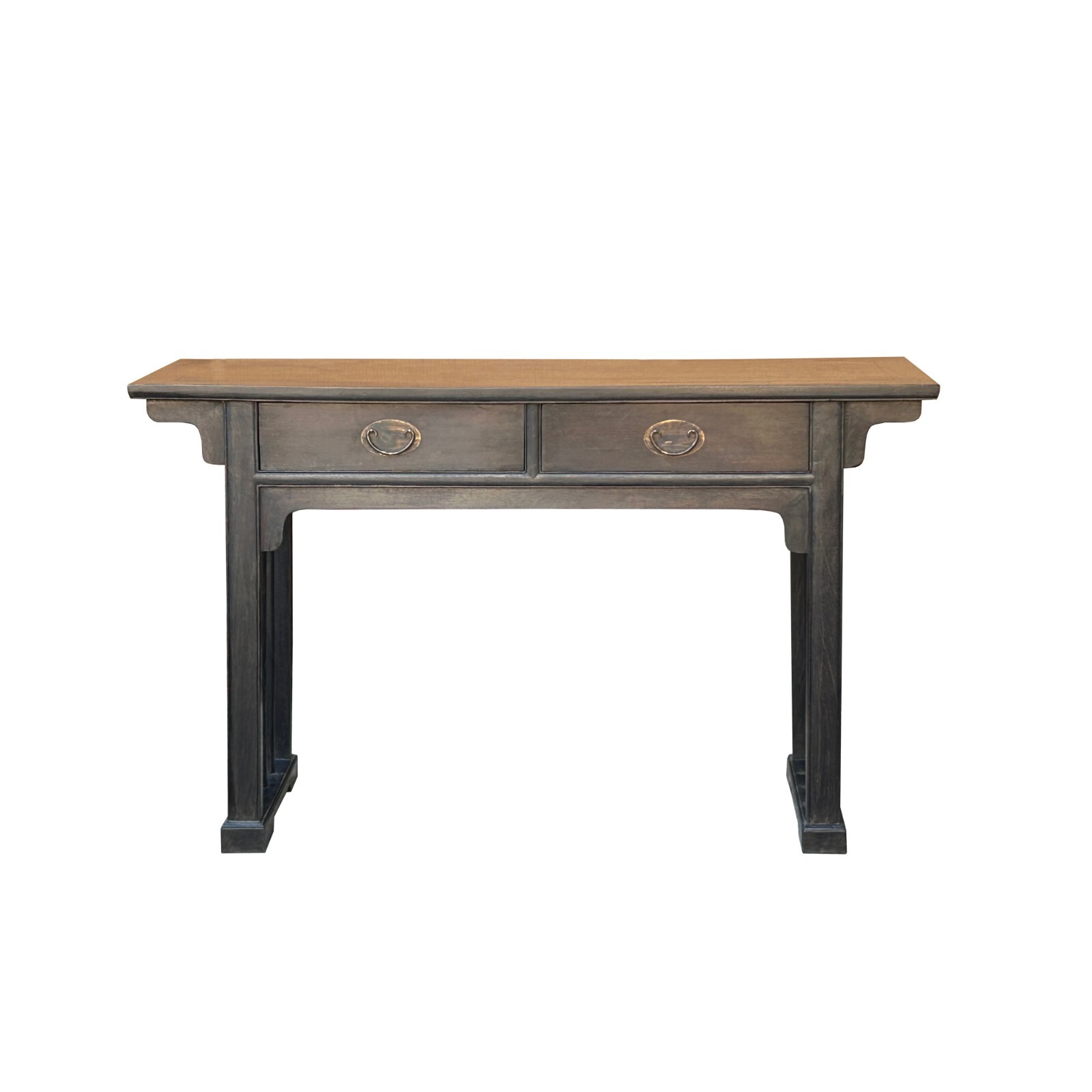 Chinese Dark Brown Black Huali Rosewood Plain Ming Style Altar Table cs3505