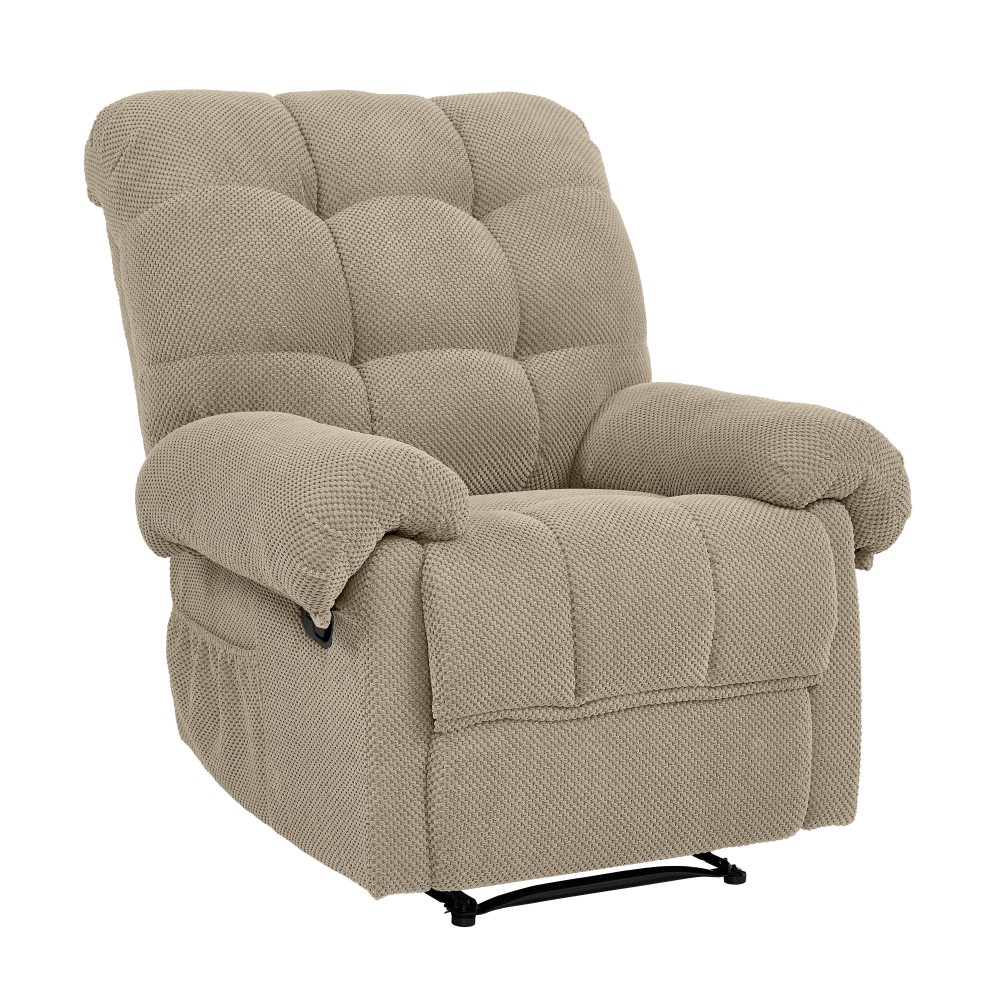 Recliner Chair, Overstuffed Armchair, Manual Recliner Reading Chair