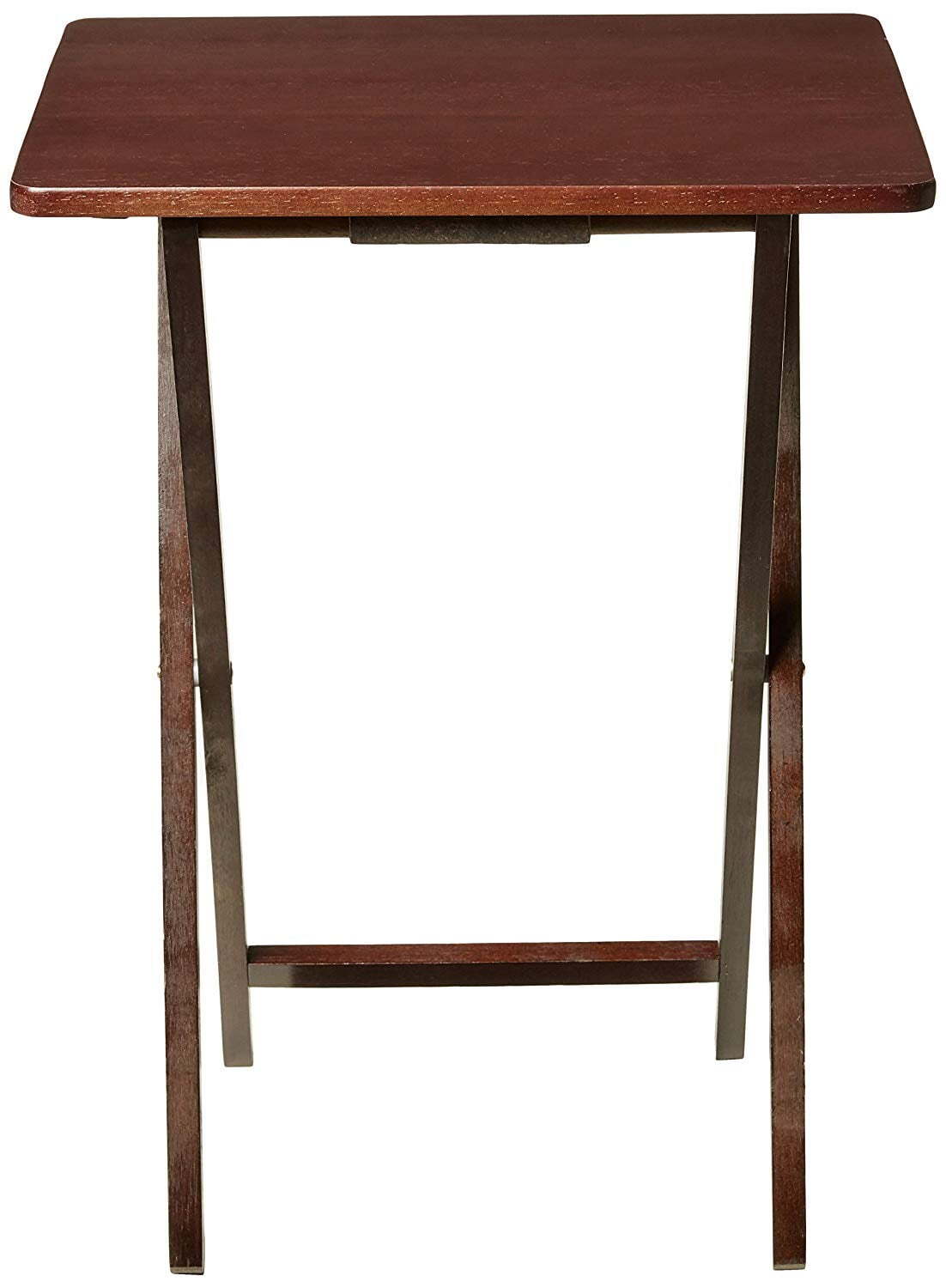 Mainstays Indoor Single Folding TV Tray Table – Walnut L 19 x W 15 x H 26