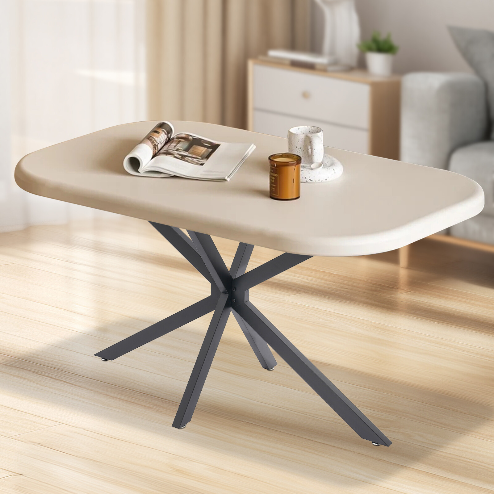 200kg Load End Table Leg, Black Furniture Leg, Steel Bench Leg, X-Form Desk Base