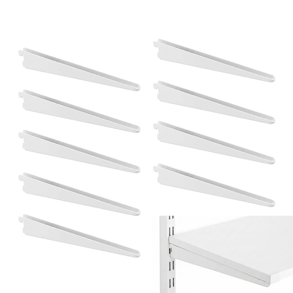 YUYUDEHM 10 Pack Adjustable Shelf Brackets 11.5 Inch, Closet Organization Wir…