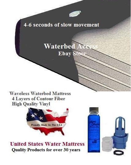 SOFTSIDE WATERBED Bamboo Euro Top Mattress & 90% Waveless for Full & Double size