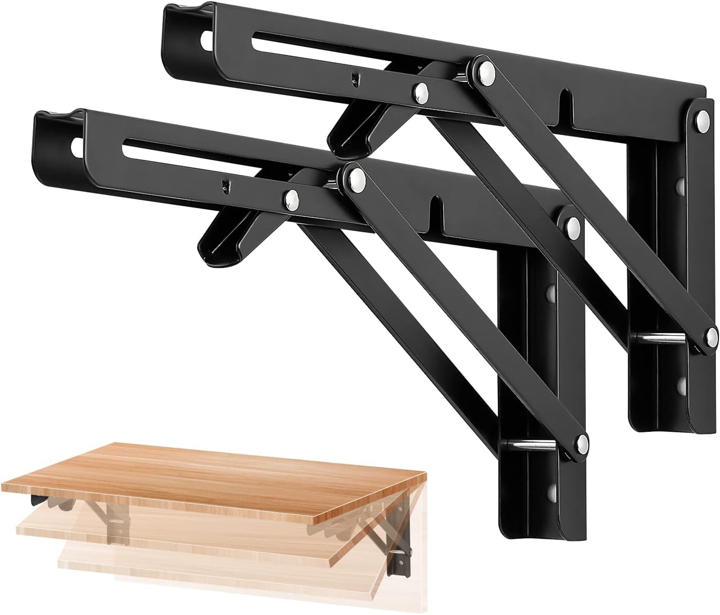 Wall Table Fold Down Hinge,10 Inch Self-Locking Folding Hinge,Save Space Drop