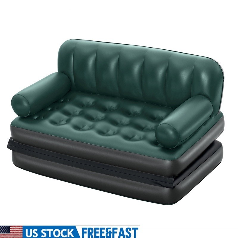 Multi-Max 5-in-1 Inflatable Air Couch Portable Double Bed Recliner Lounge Sofa