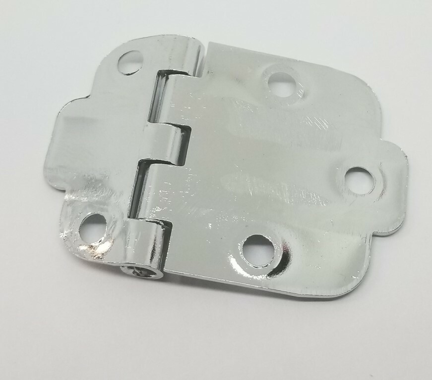POLISHED NICKEL CHROME Flush Mount Art Deco Cabinet Hinge Modern contemporary