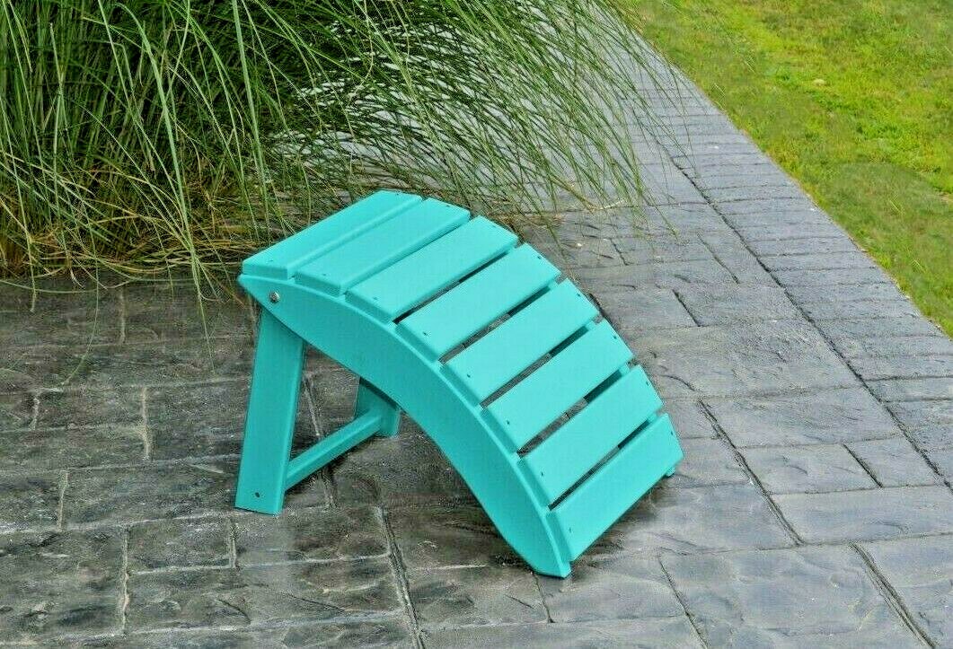 Adirondack Deluxe Folding Ottoman-Poly Lumber Wood – VARIOUS COLORS-Made USA