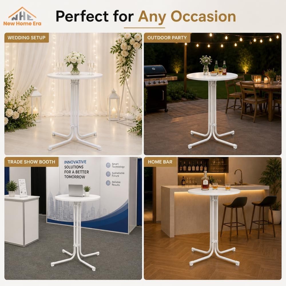 Flash Furniture 32″ Round Plastic belly Bar cocktail party table wedding