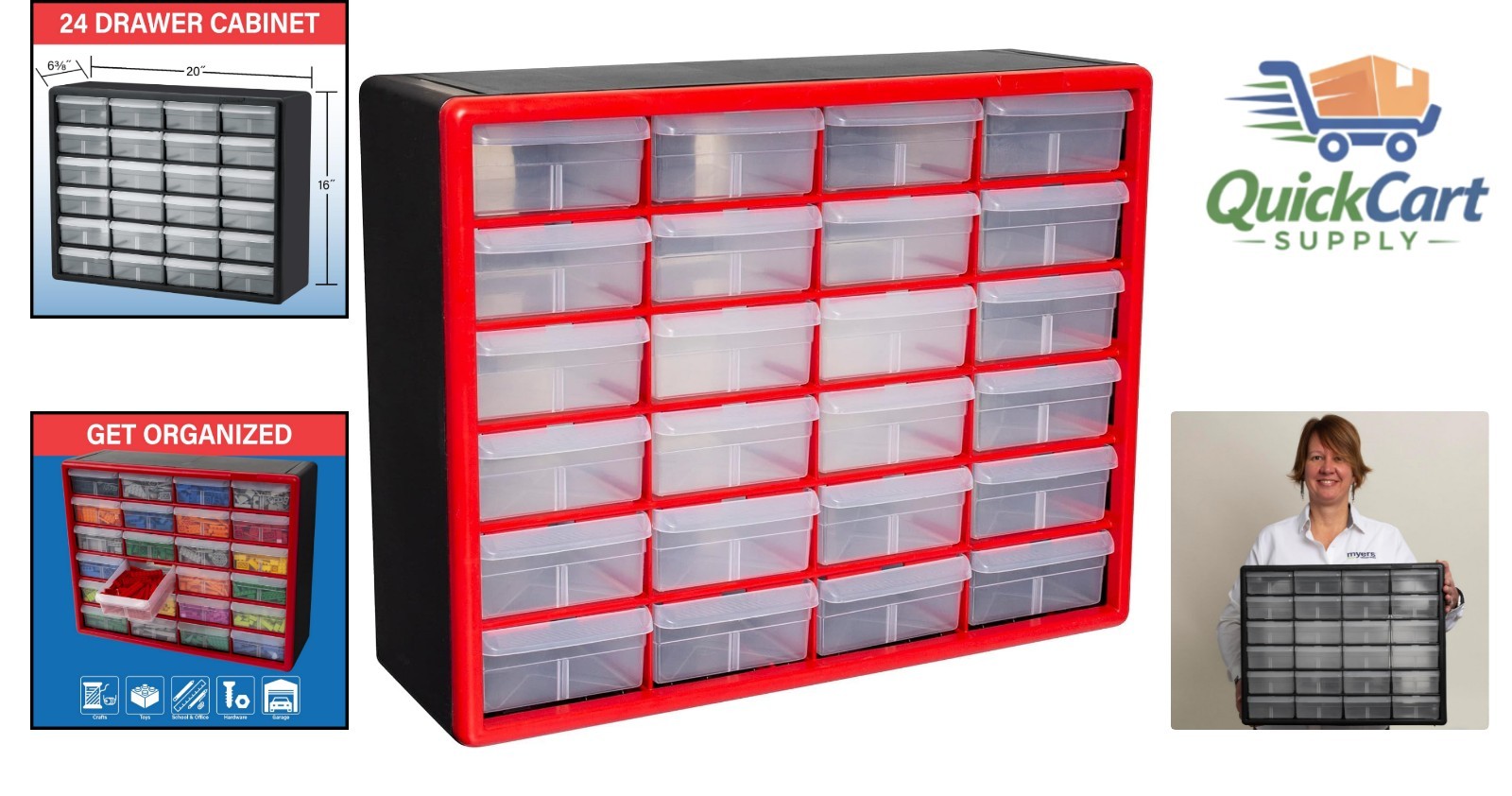 Versatile 24-Drawer Polystyrene Storage Cabinet – Ideal for Crafts and More