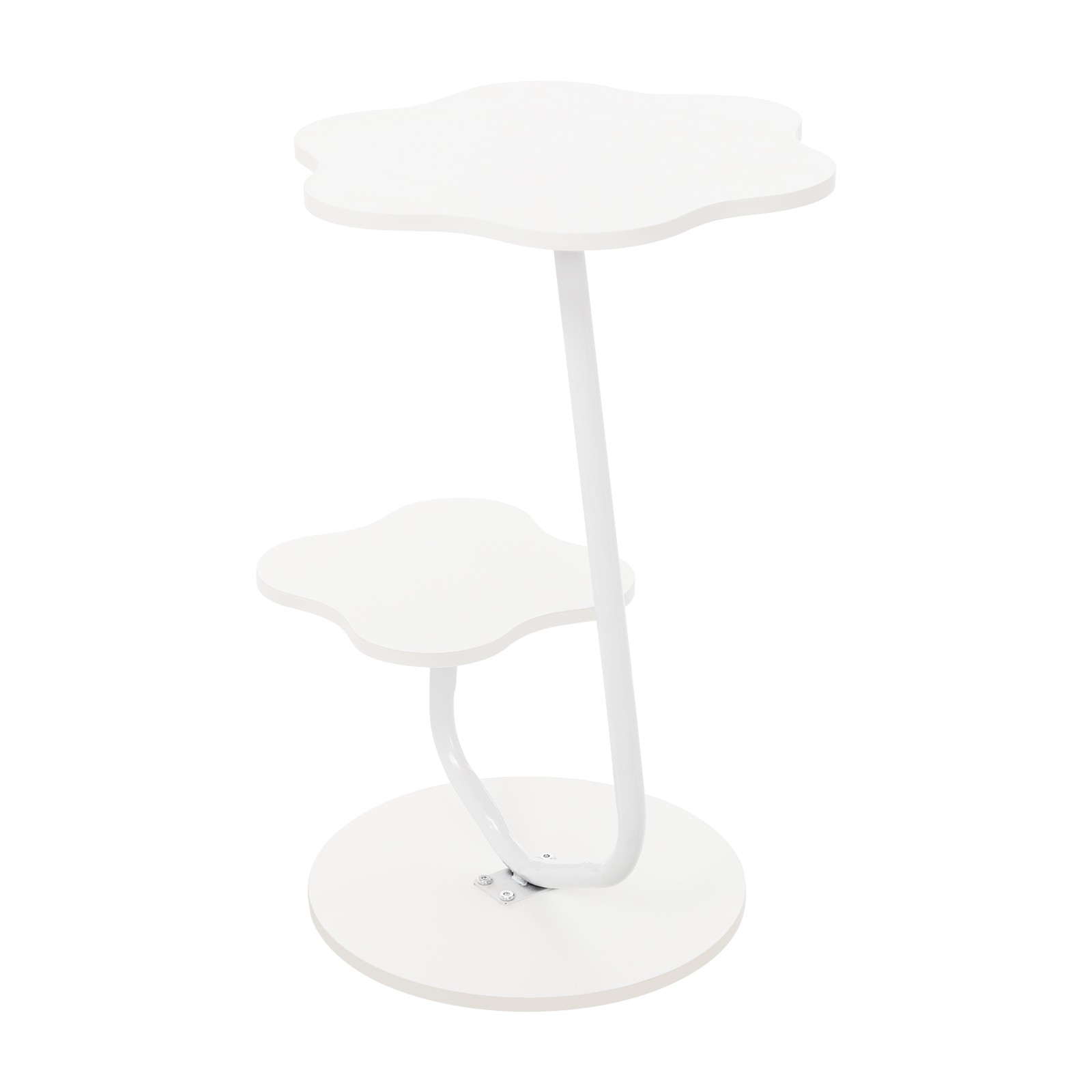 2 Tier Small Side Table 24.2in Height Modern Coffee Table Small Sofa Side Table
