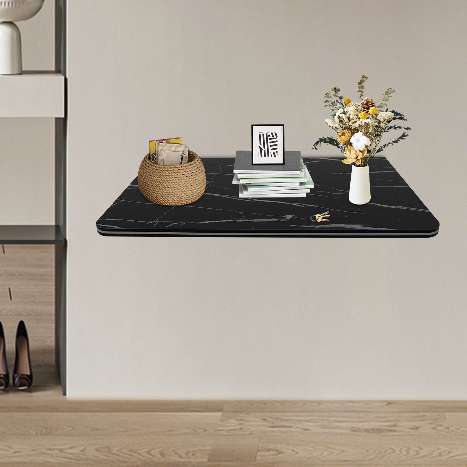 Wall Mounted Floating Folding Table Laptop Desk Home Office 23.62??15.75in