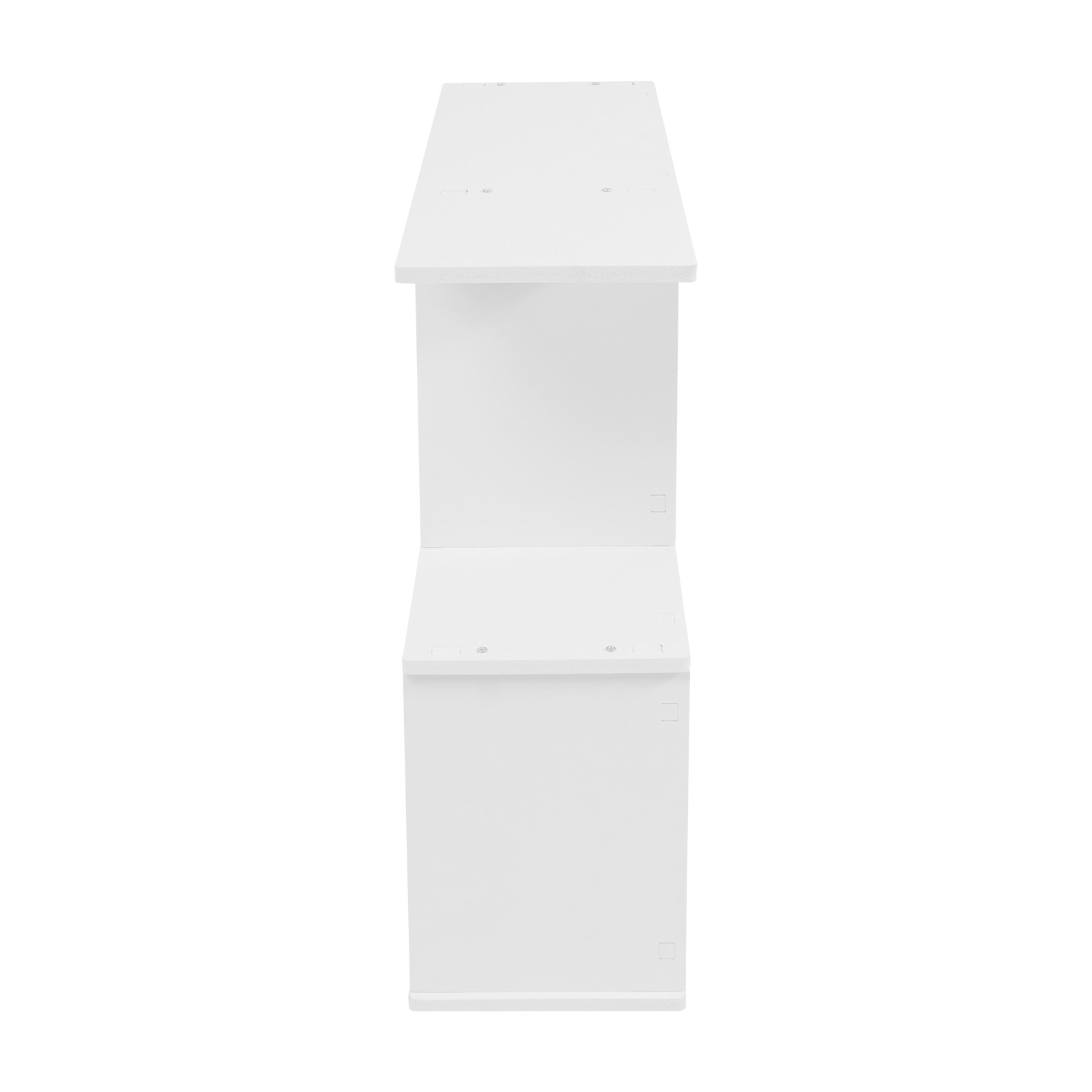 2 Tier Geometric Bookshelf, Freestanding Display Shelf, Z Shaped Open Bookcase