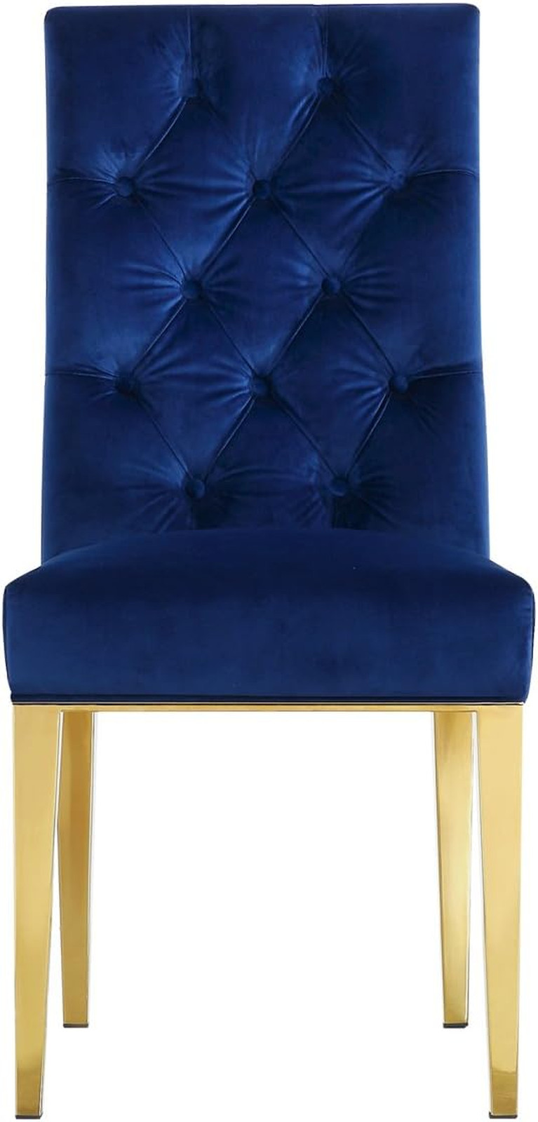 Navy Capri Velvet Dining Chairs – Set of 2 for Elegant Dining Spaces