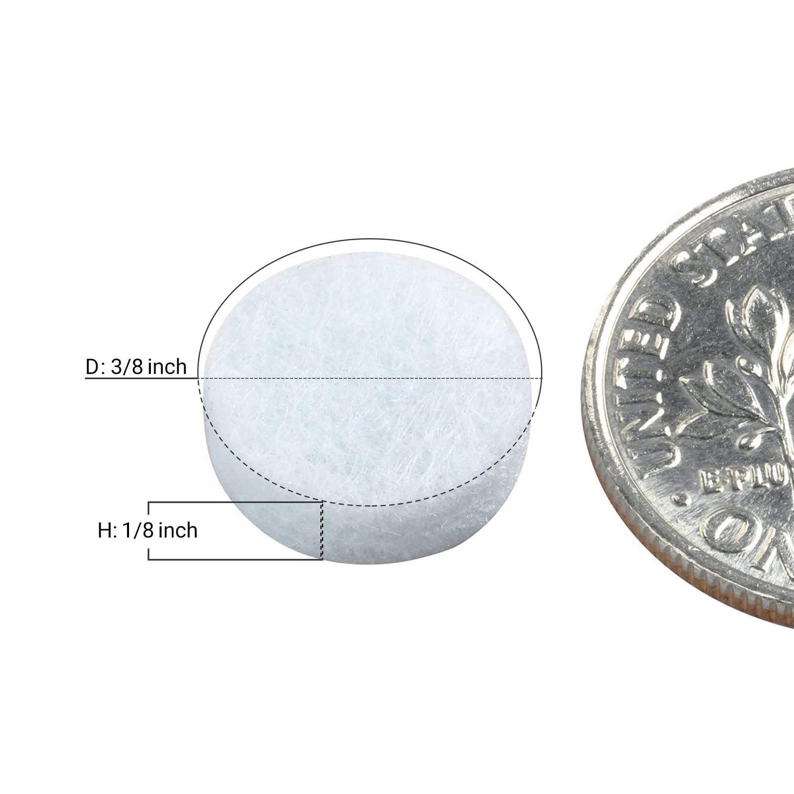 168 Pack Rok Hardware Heavy Duty 3/8″ (9.5mm) Diameter Self-Adhesive Felt Pads,