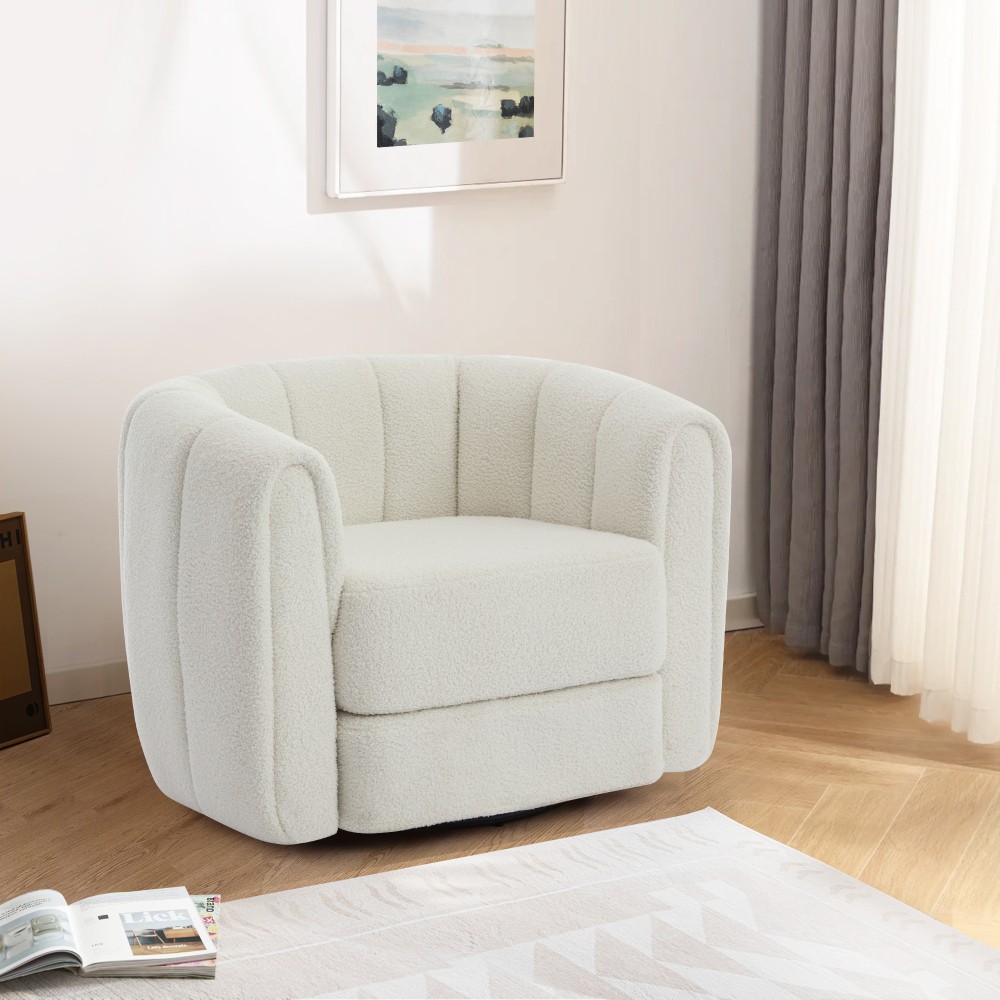 360 Degree Swivel Accent Chair Modern Armchair Reading Chair for Living Room