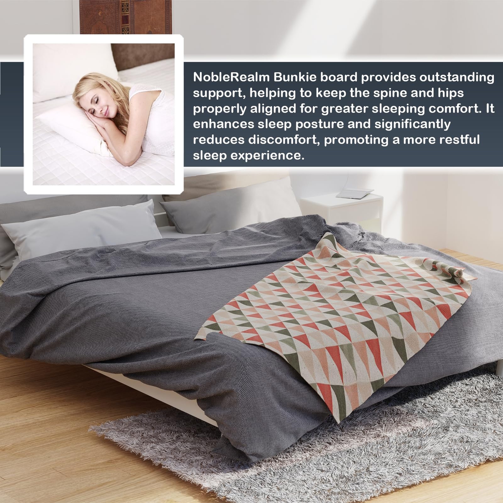 California King Size Bunkie Board Thin 6mm King Size (76 x 80 in) Heavy Duty Bed