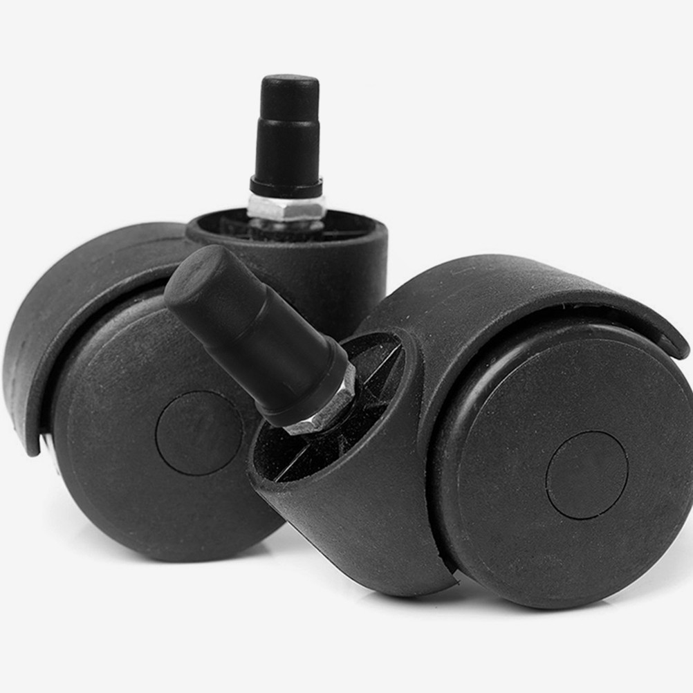 30Pcs Small Caster Stem Sleeve Inserts Mounting Socket for Chair Leg Black ABS