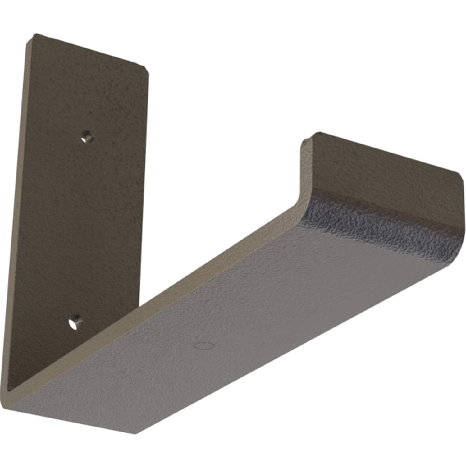 Steel Hanging Shelf Bracket 2″W x 8″D x 6″H Hammered Dark Bronze