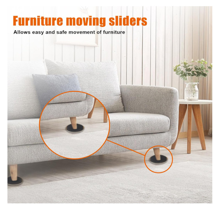 10PCS 3 1/2″ Furniture Sliders – Ideal for Hardwood Floors & Carpet Use