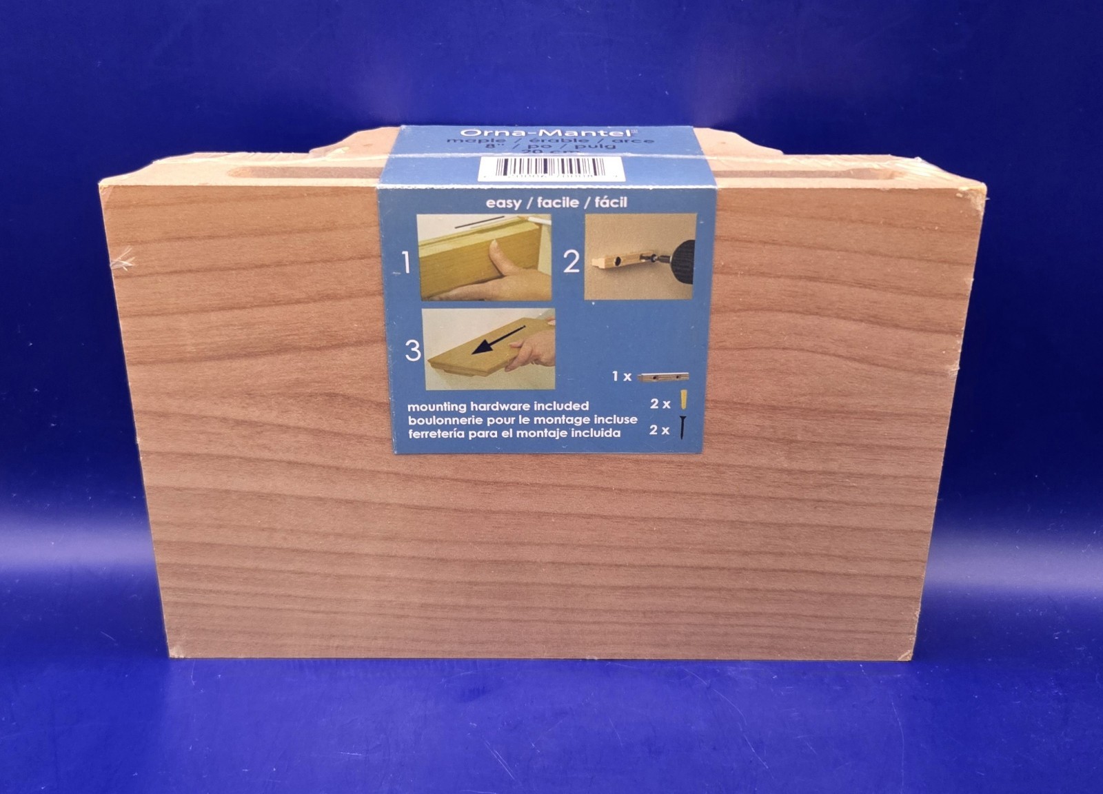 Creative Connectors Orna-Mantel 8″ Maple Wood Wall Decor Shelf *NEW IN PACKAGE*