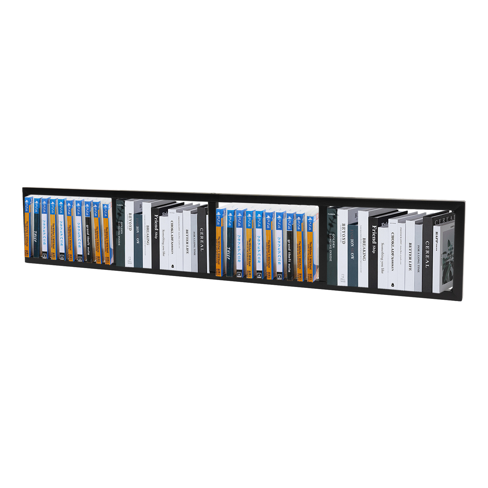5PCs 34 In Video Game Rack Media Storage Shelves For Wall, CD DVD Storage Shelf