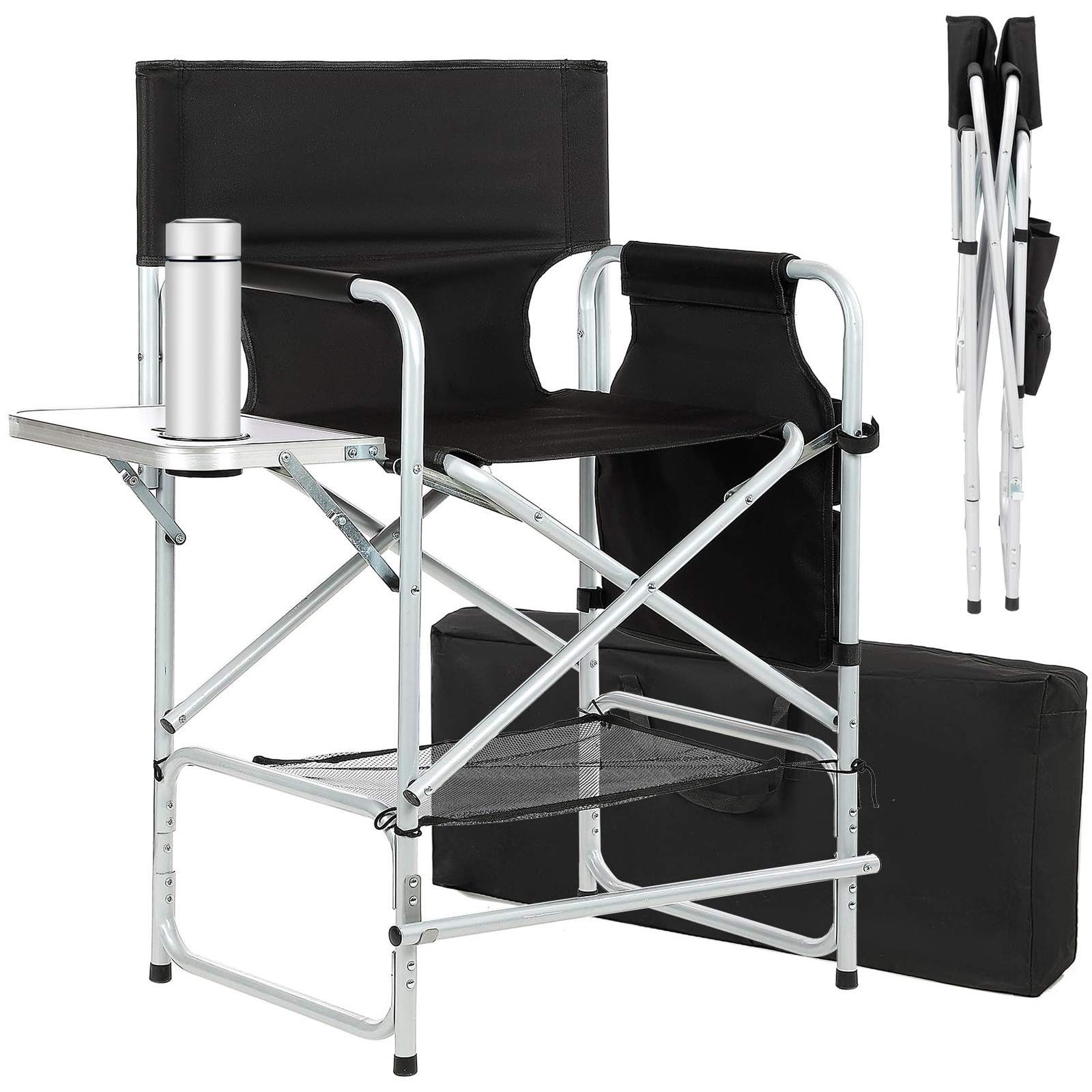 Tall Makeup Chair 41”, Director Chair 600 lbs Foldable Portable, Makeup Chai…