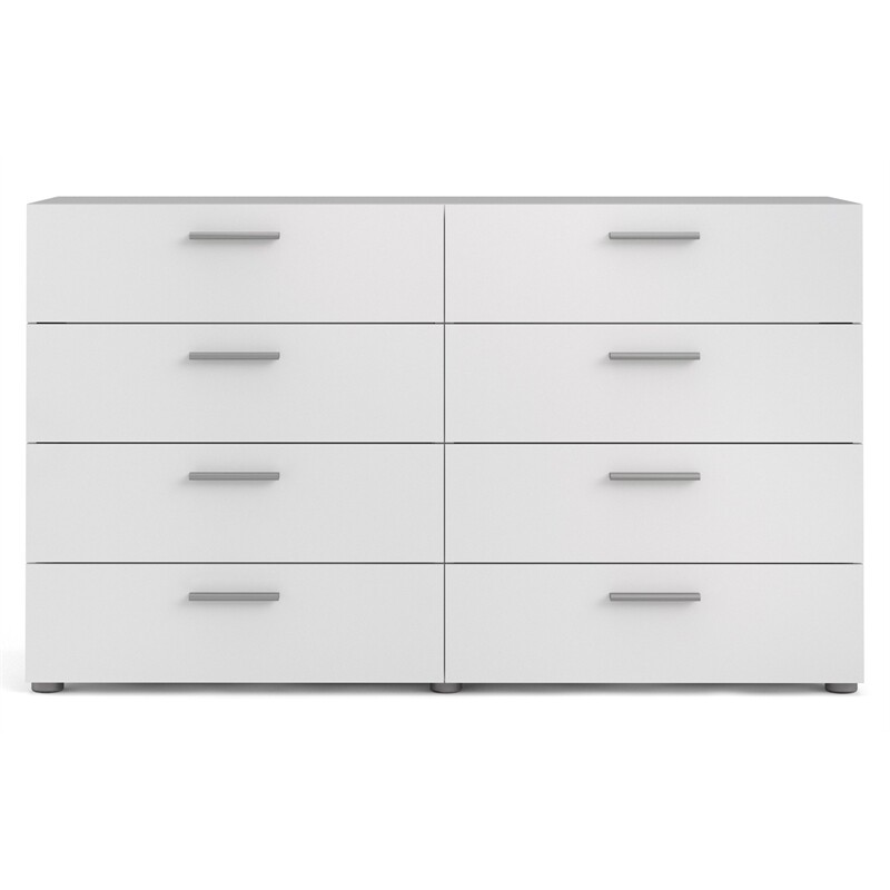 Tvilum Austin 8 Drawer Double Dresser in White