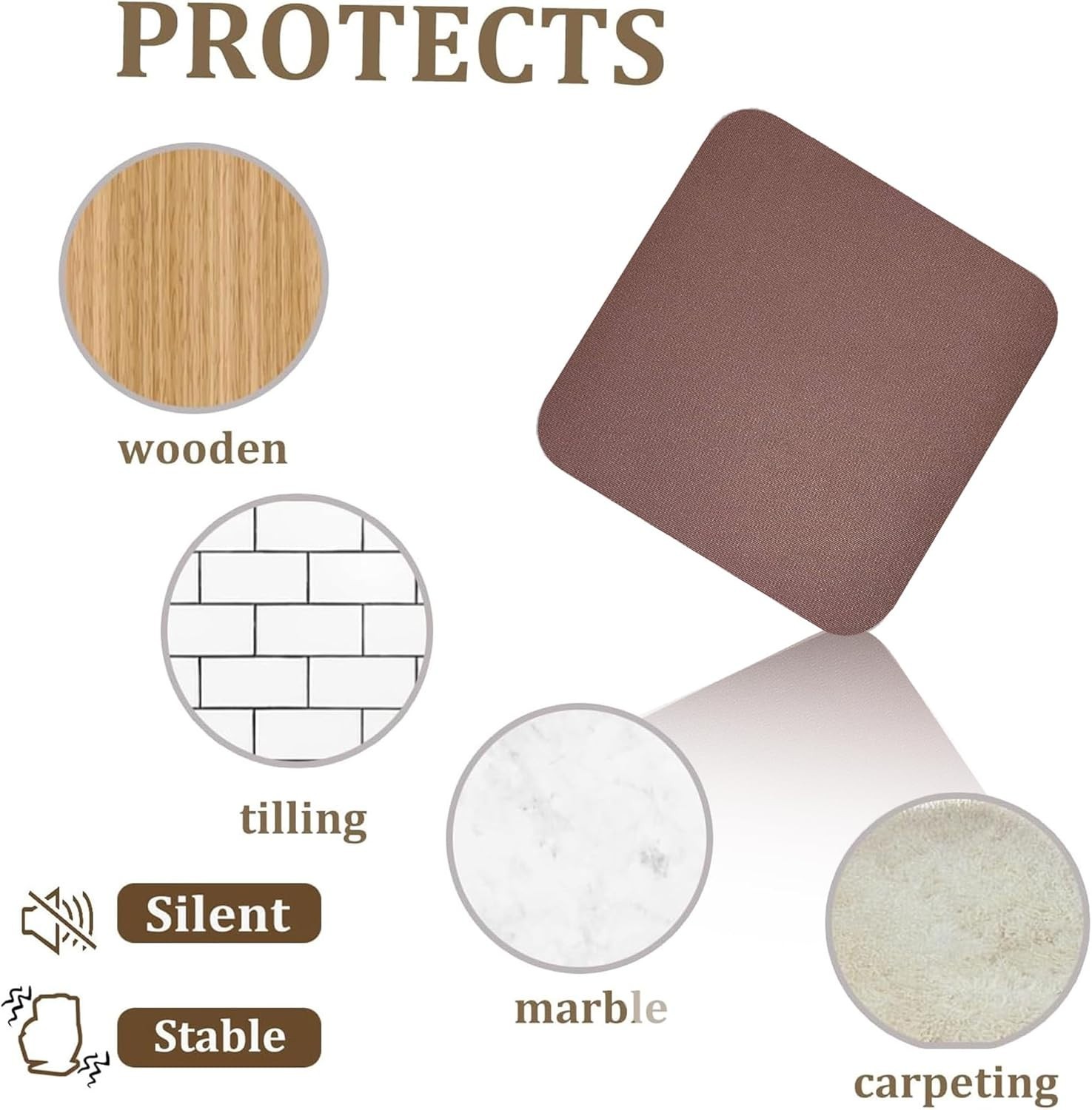 Recliner Pads for Hardwood Floors, Under Recliner Mat Floor Protectors Furnit…
