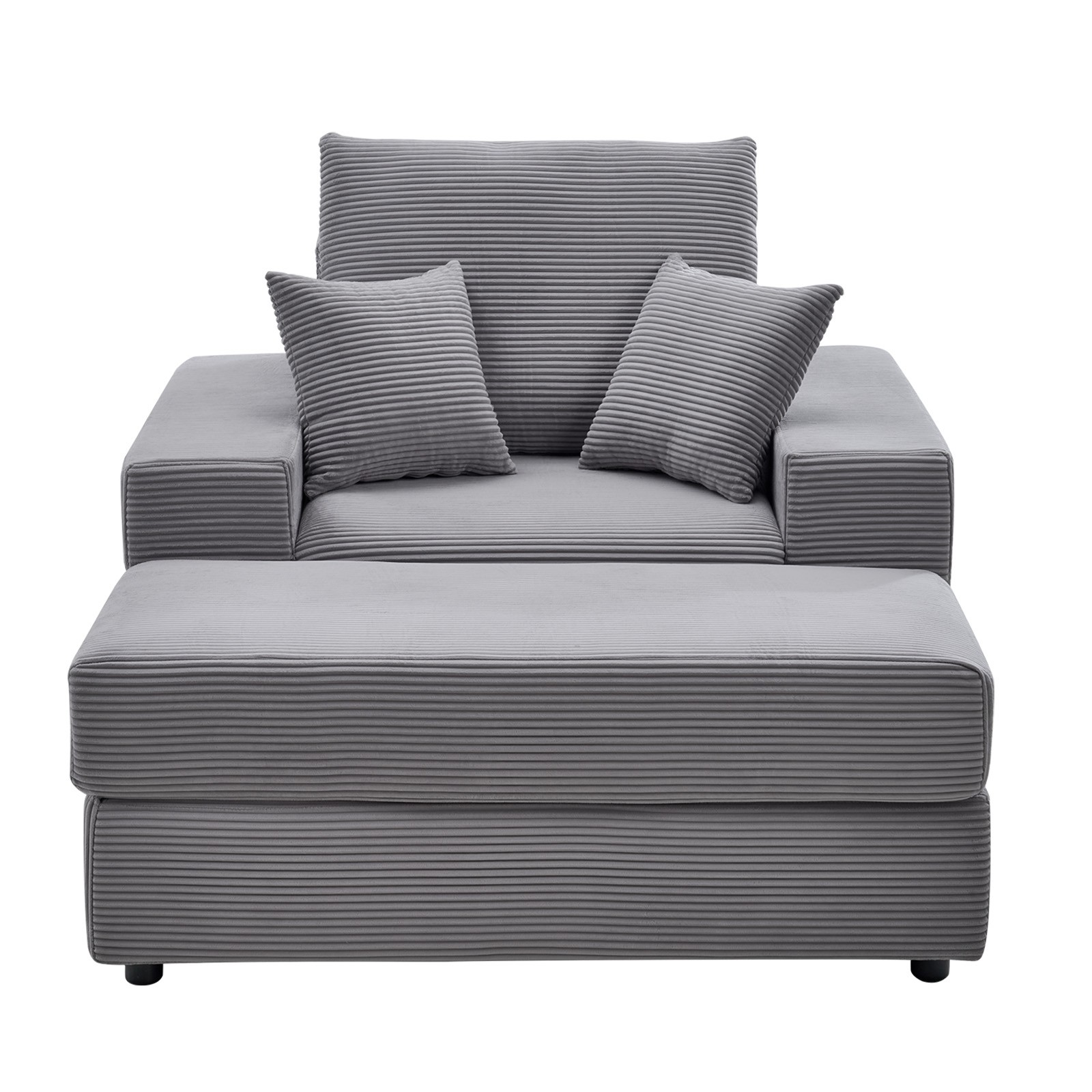 Uimoso Modular Indoor Chaise Lounge Chair, 44 in, Grey