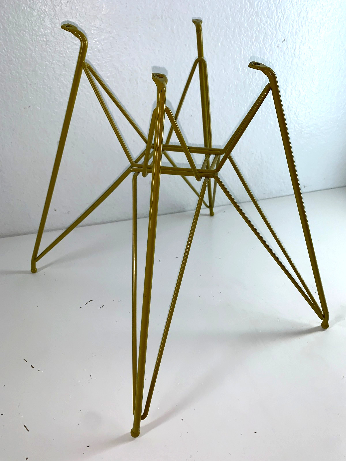 Herman Miller Eames Eiffel Wire Mesh Chair Base in a Dark Mustard Yellow