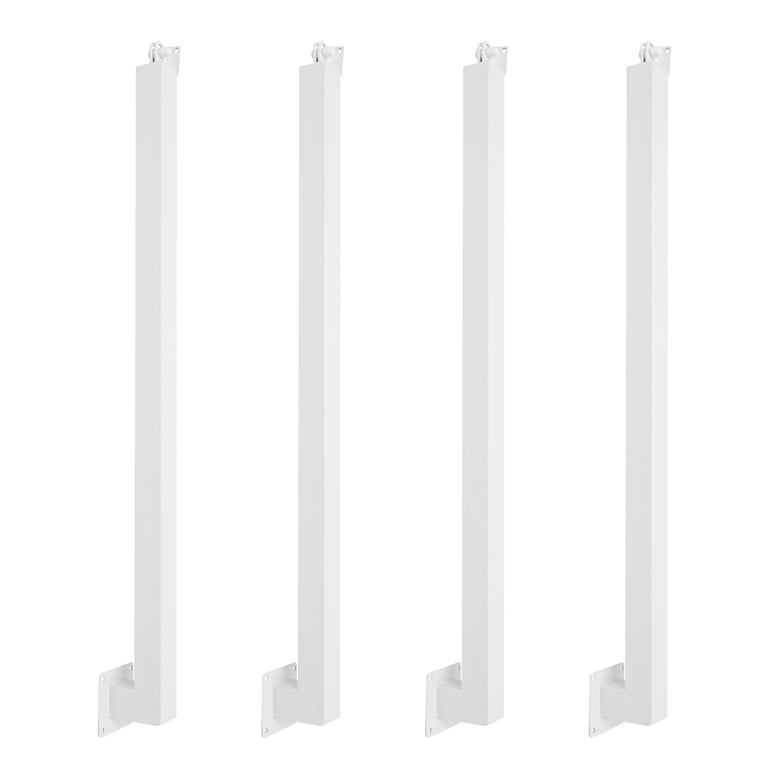 Square Stair Baluster Posts Metal Stair Post Decorative Railing For Stairs White