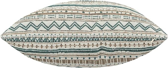 2 Decorative Square Throw Pillow Covers Striped Bohemian Pattern 18″ x 18″