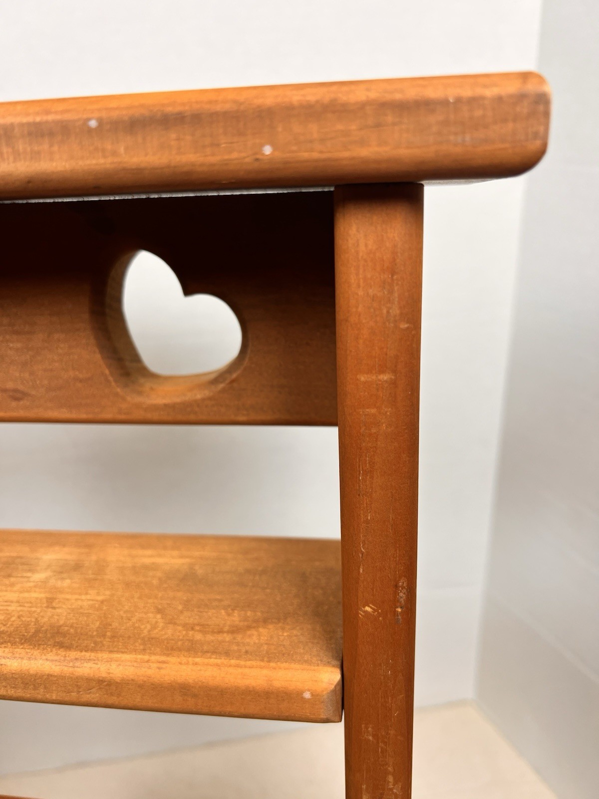 Heart Wooden Shelf Vintage 1980’s Country Farmhouse, Cottage Grandmacore