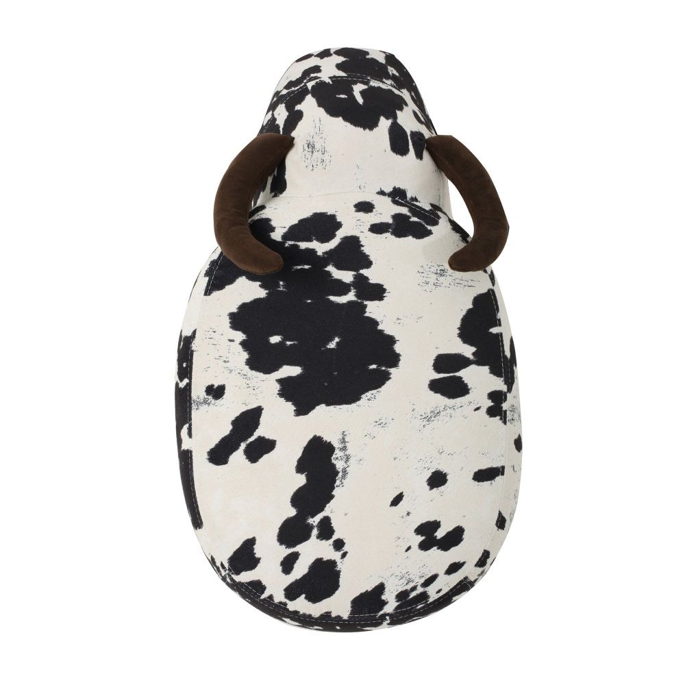 Animal Ottoman/Footstool, Black and White Cow-Shaped Ottoman, Modern Ottoman