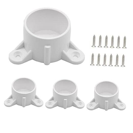Biaungdo PVC Table Leg Cap Fittings Furniture Grade Rod 1 Inch White (4 Pcs)