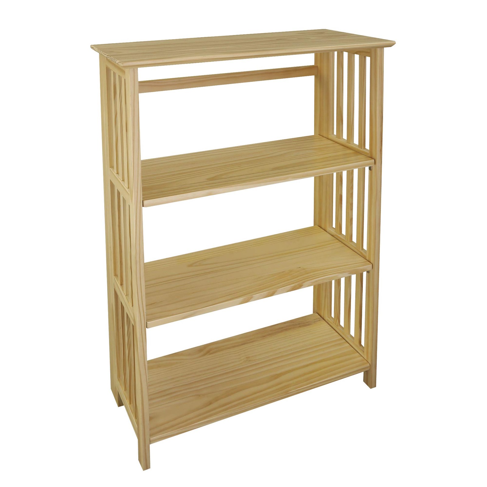 Casual Home Soho Manhattan 4-Shelf Folding Bookcase 26″” Wide – Natural (333-40)