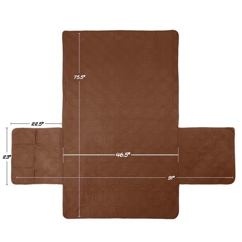 Waterproof Furniture Cover Non-Slip Love Seat Protector W/ Side Pockets Brown US