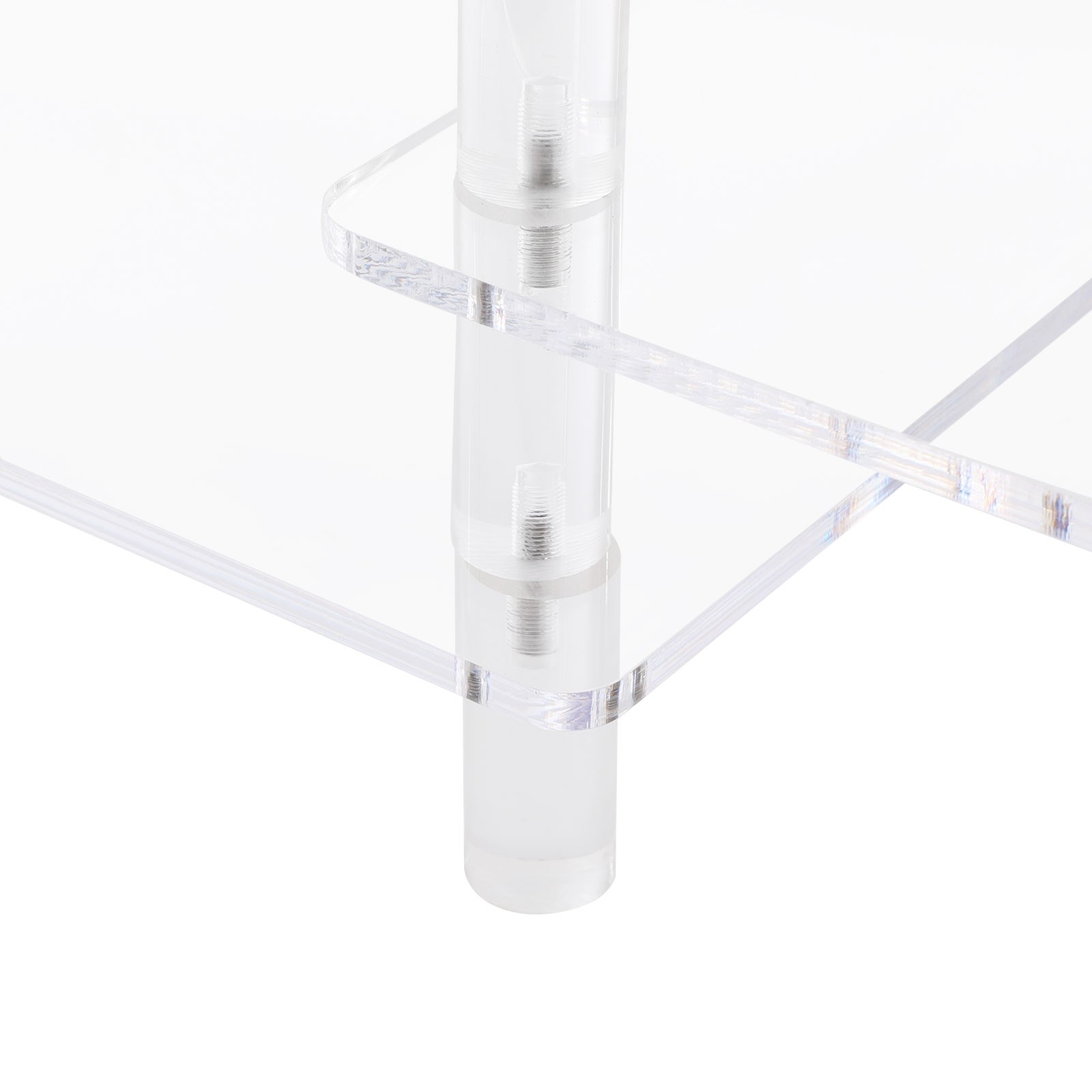 Acrylic TV Stand Open-Frame Computer Desk Organizer Shelf Media Console Table