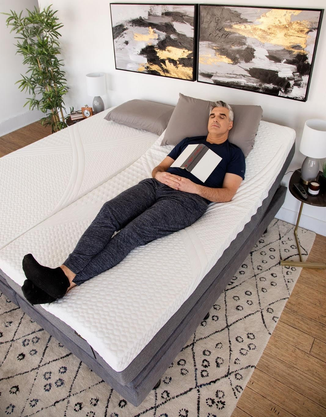 Golden Passport Split King Adjustable Bed Frame with Massage, Remote Control,…