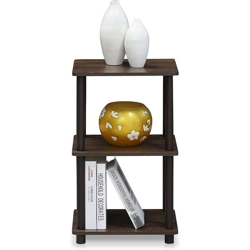 Freestanding Tiered Shelf 3 Shelves Heavy Duty Composite Wood Storage Unit New