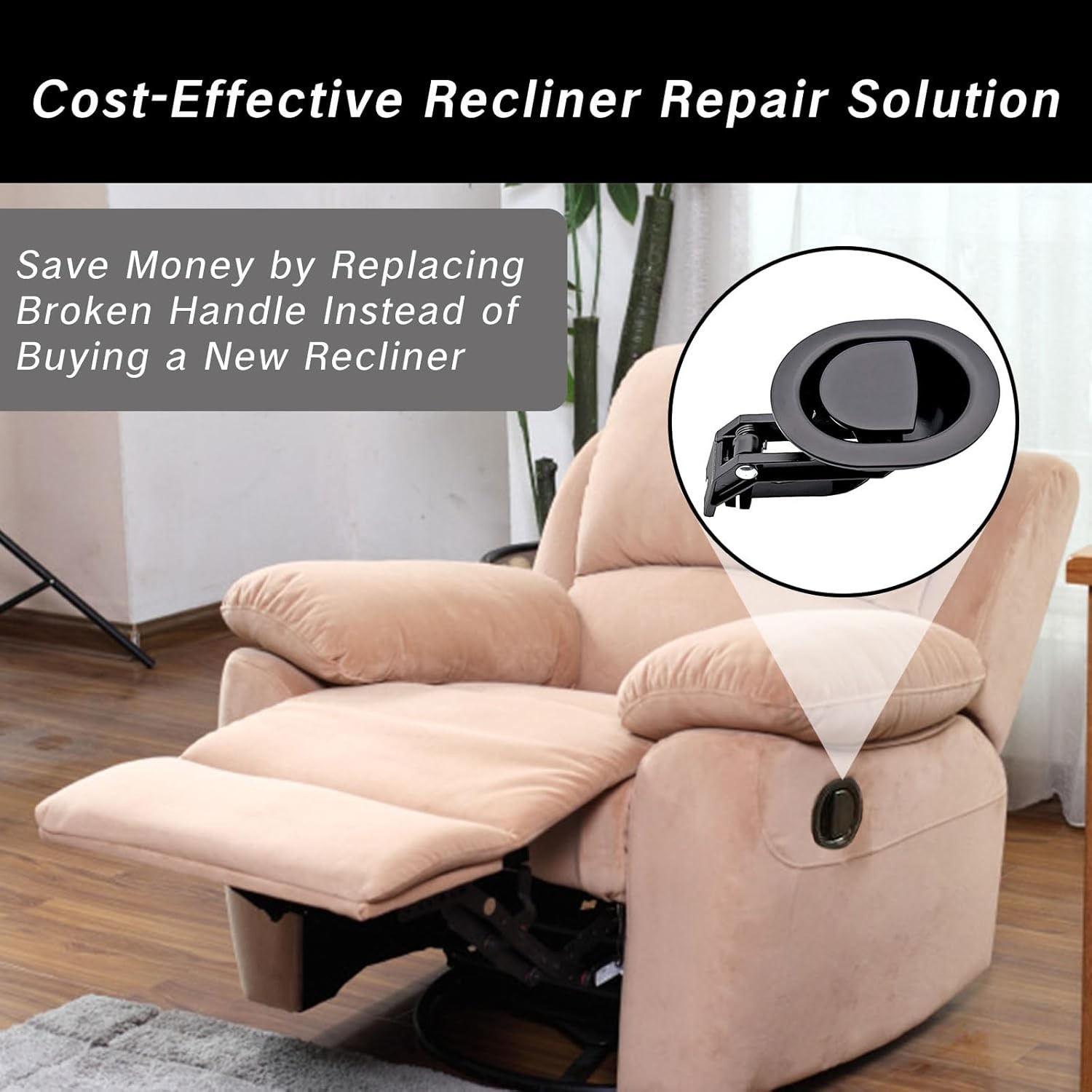 Recliner Handle Replacement Parts with Cable Universal Heavy Duty Plastic Fit…